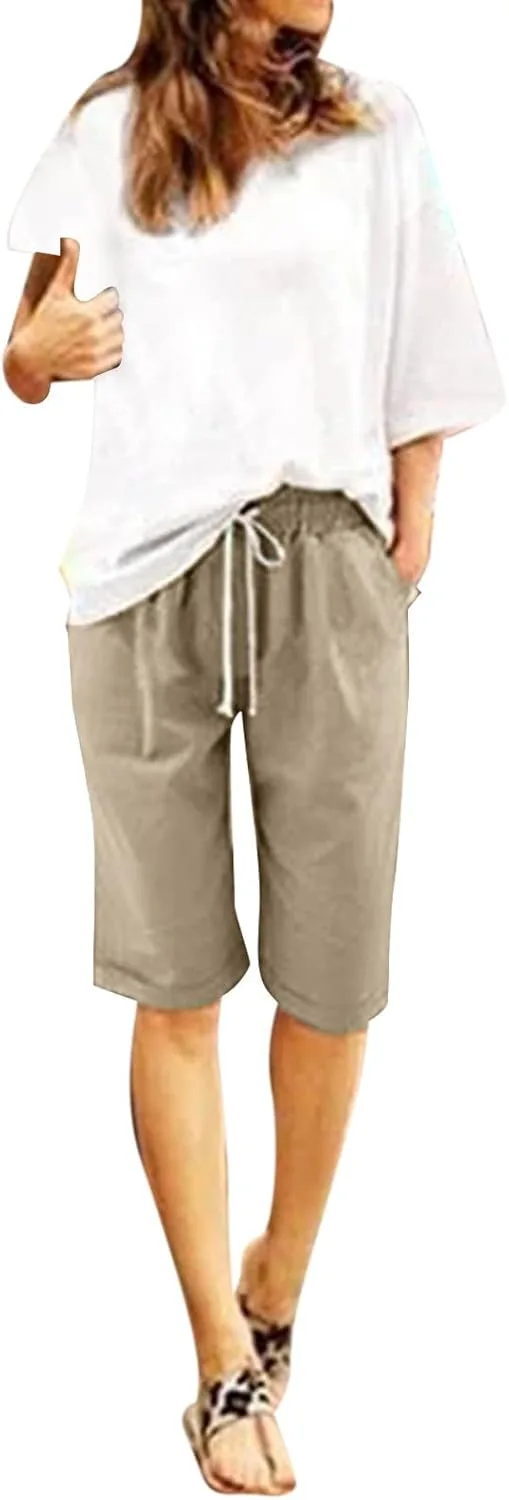 Хлопковые шорты для женщин Loose Fit Bermuda Relaxed Fit