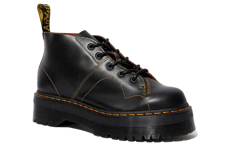 Мужские ботинки Dr. Martens Church с контрастной строчкой на платформе, черный — фото 2
