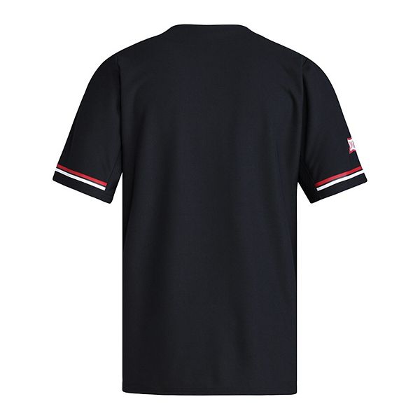 Мужская черная бейсбольная майка texas tech red raiders replica Adidas — фото 4