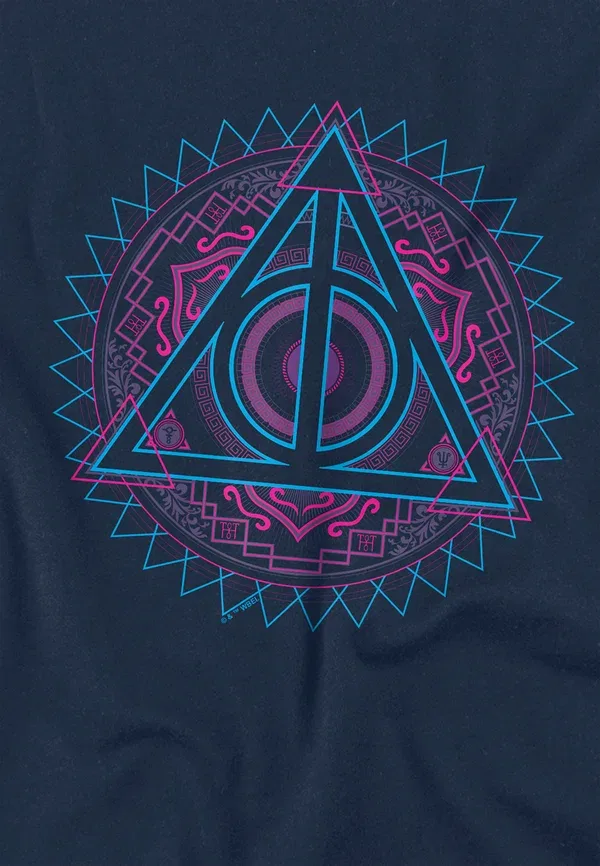Футболка Cotton Soul Harry Potter Deathly Hallows Tech Print, темно-синяя — фото 3