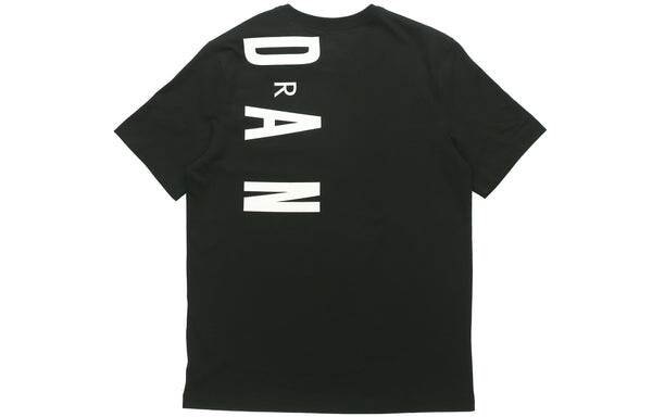 Футболка Air Jordan Alphabet Sports Round Neck Short Sleeve T-Shirt Men's Black Gift for Him, черный — фото 2