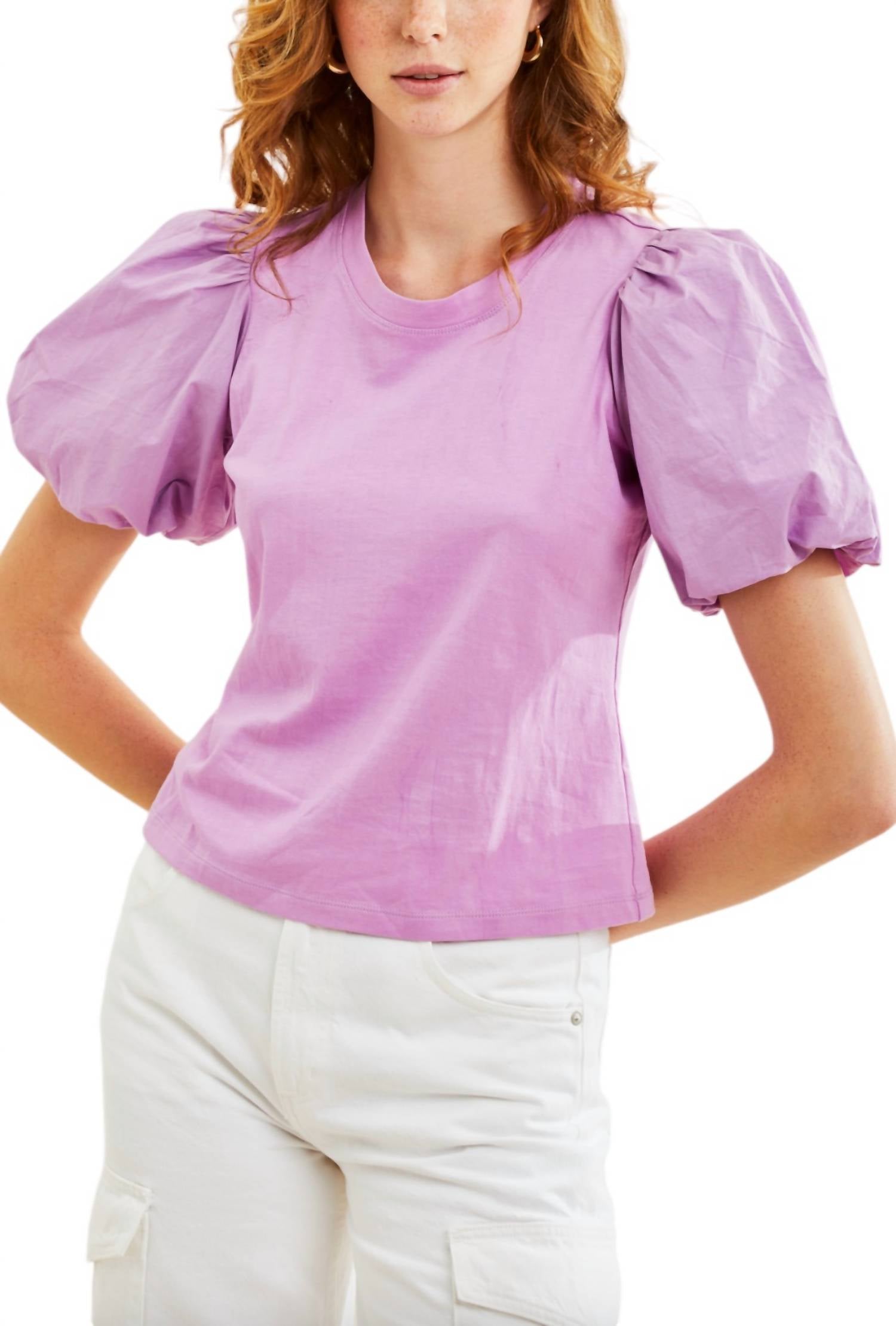 

Футболка Lali Tee Топ в фиолетовом цвете LOVE THE LABEL