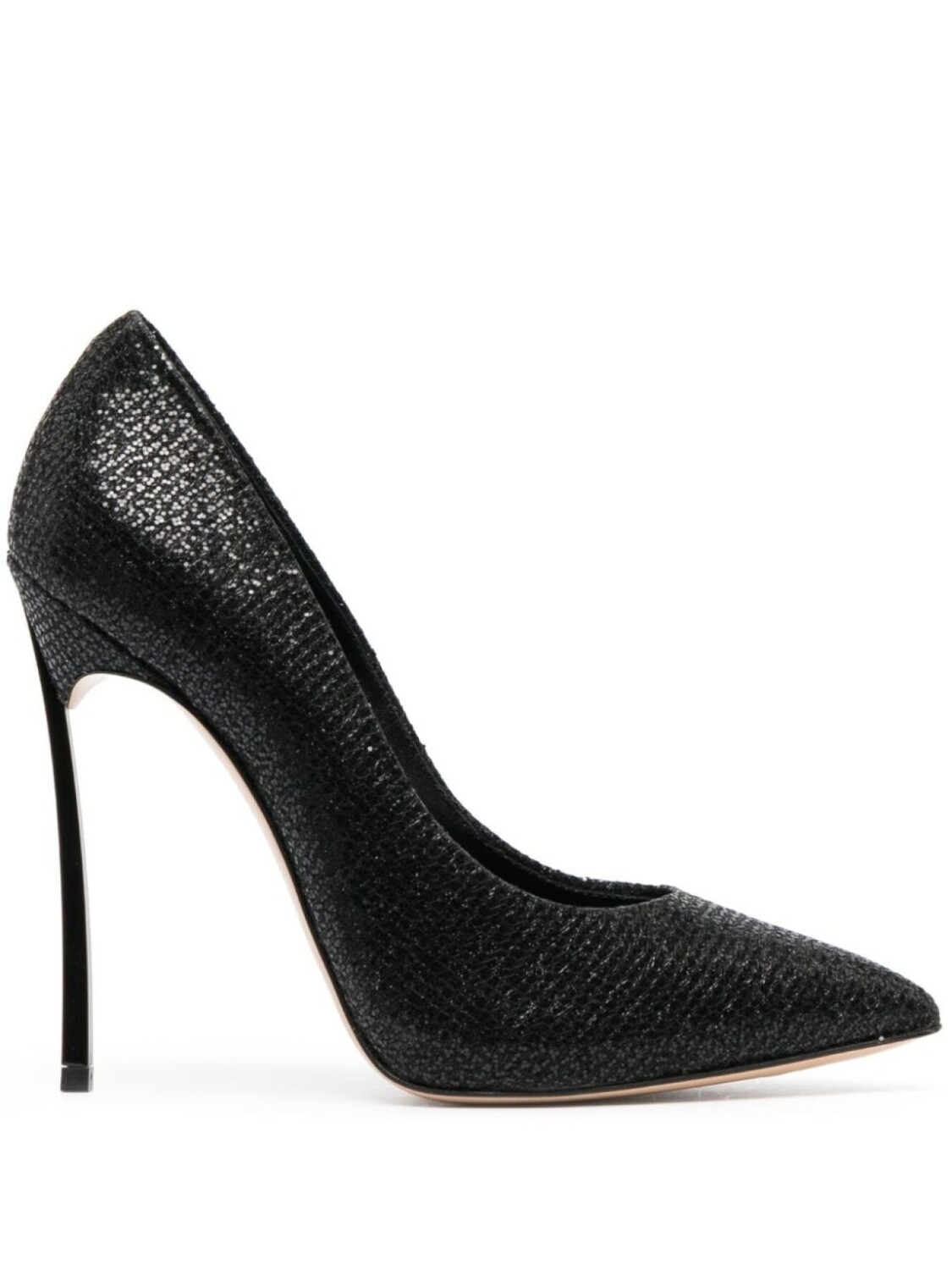 Casadei туфли Blade 120 с пайетками, черный