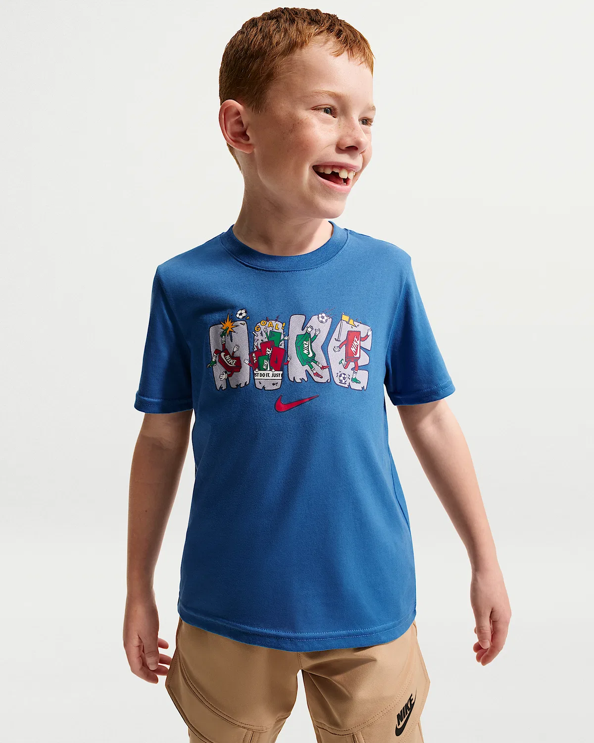 Детская футболка Nike Little Kids' Boxy Multi-Sport Graphic T-Shirt, Star Blue