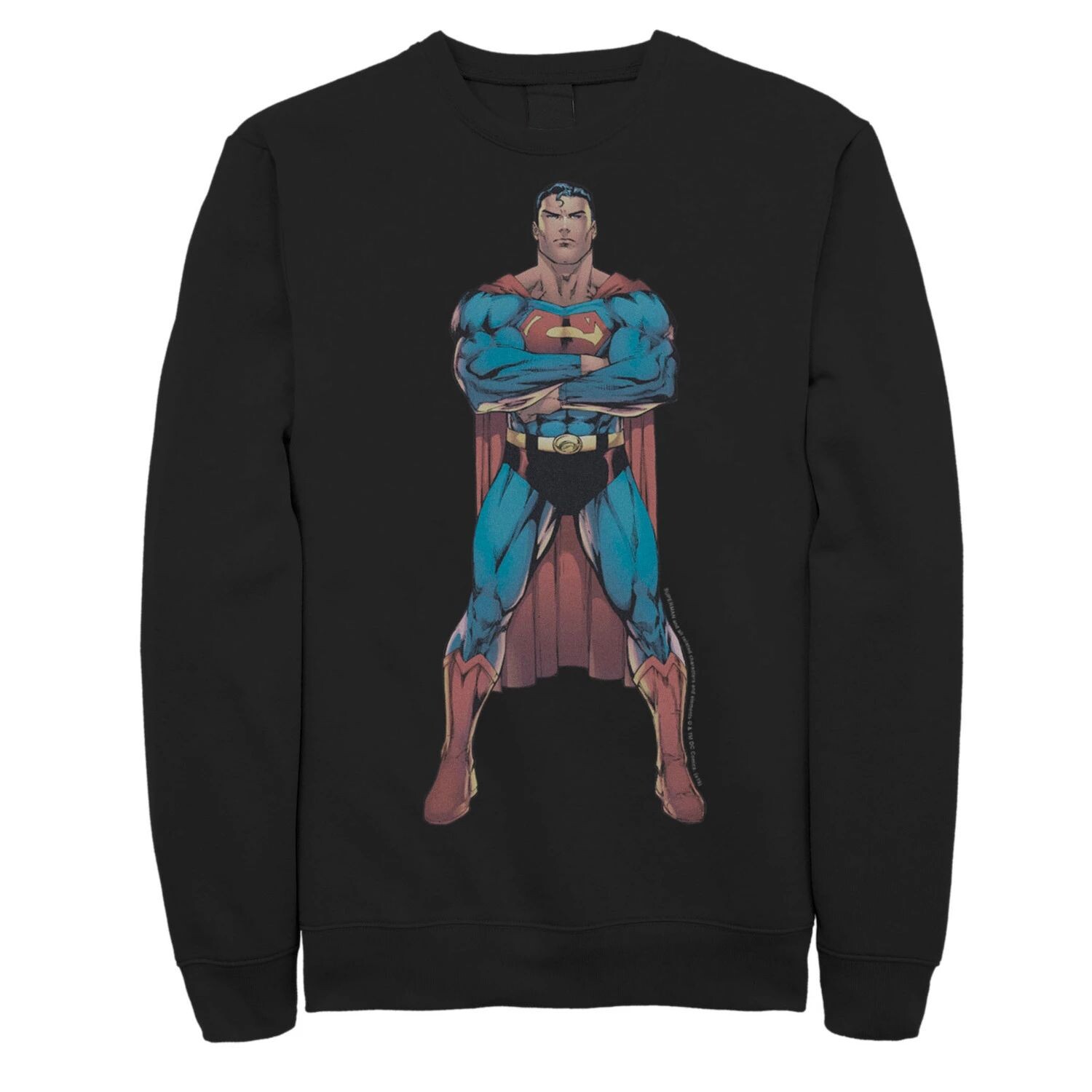 

Мужская толстовка с плакатом и плакатом в стиле комиксов Superman Power Stance, Black DC Comics, черный