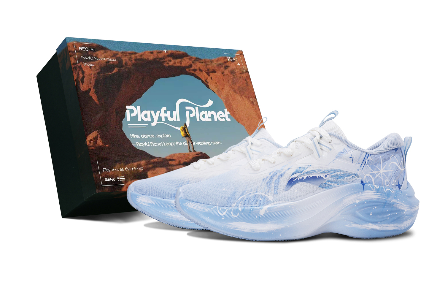 

Женские низкие беговые кроссовки Li Ning Ride Waves, синие