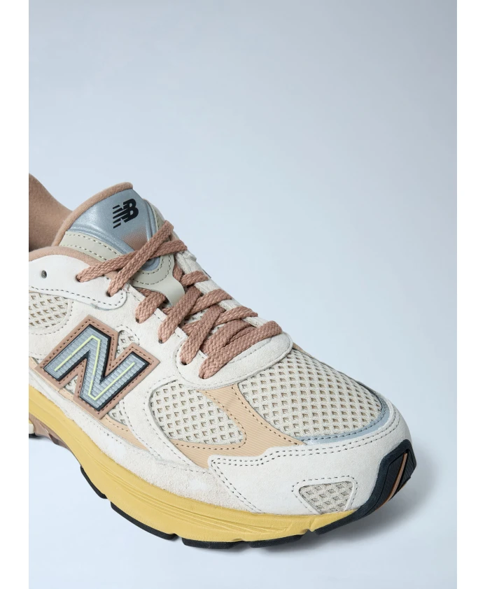 Замшевые сетчатые кроссовки, круглый носок New Balance, мультиколор — фото 3