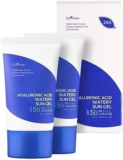 

Водяной гель с гиалуроновой кислотой Spf50+, солнцезащитный крем, две упаковки, 2x50 мл Isntree