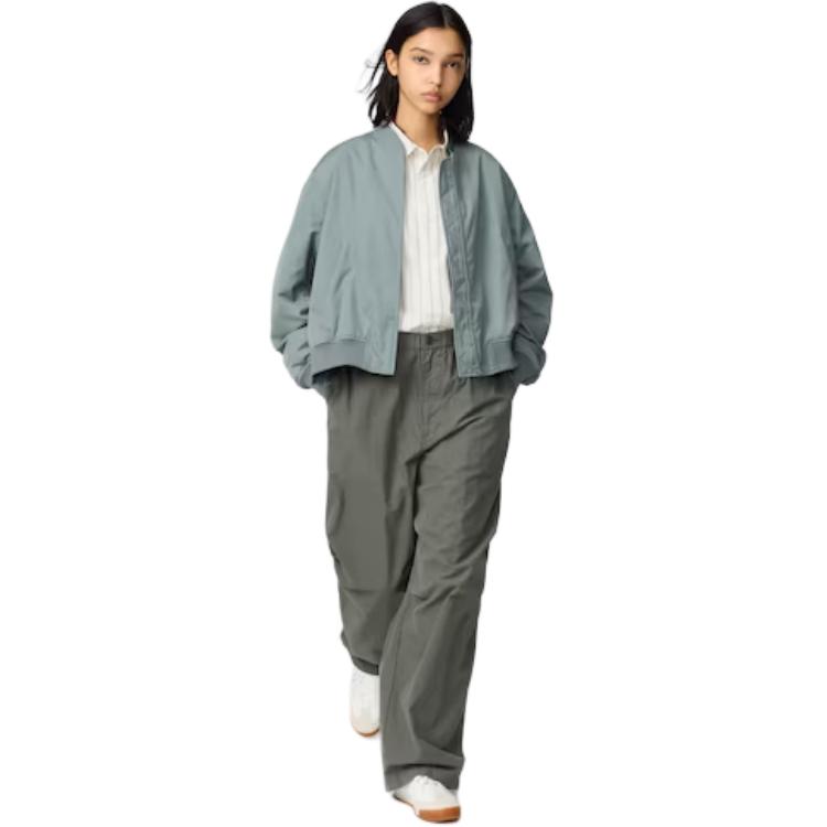 Куртки и пальто FW24 для женщин Uniqlo, зеленый — фото 4