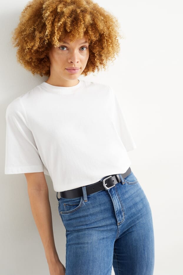 

Кожаный ремень C&A, черный