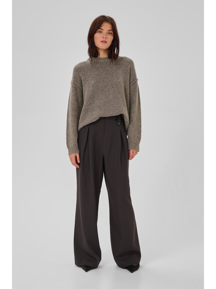 

My Essential Wardrobe Вязаный свитер PalomaMW Box Fit коричневого меланжа