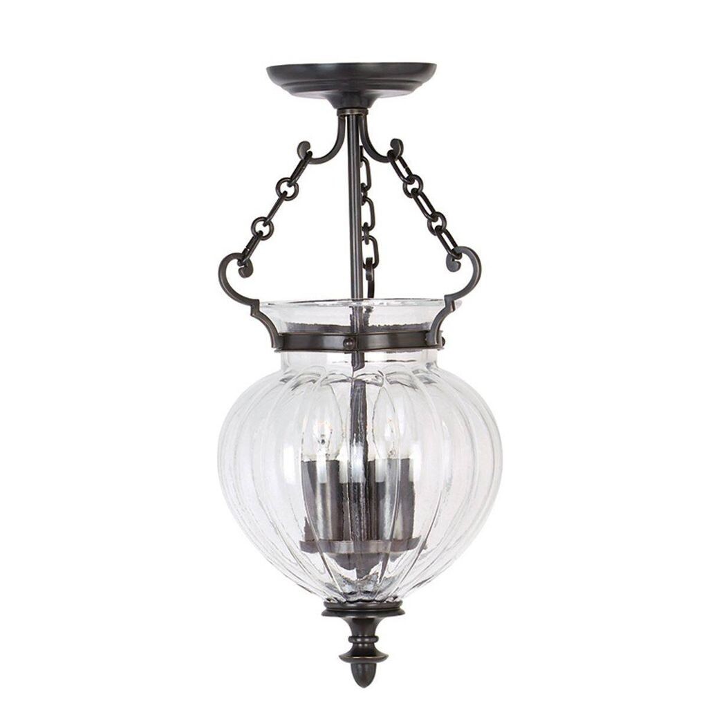 

Подвесной светильник Finsbury Park из бронзы и стекла, 22 см. Elstead Lighting