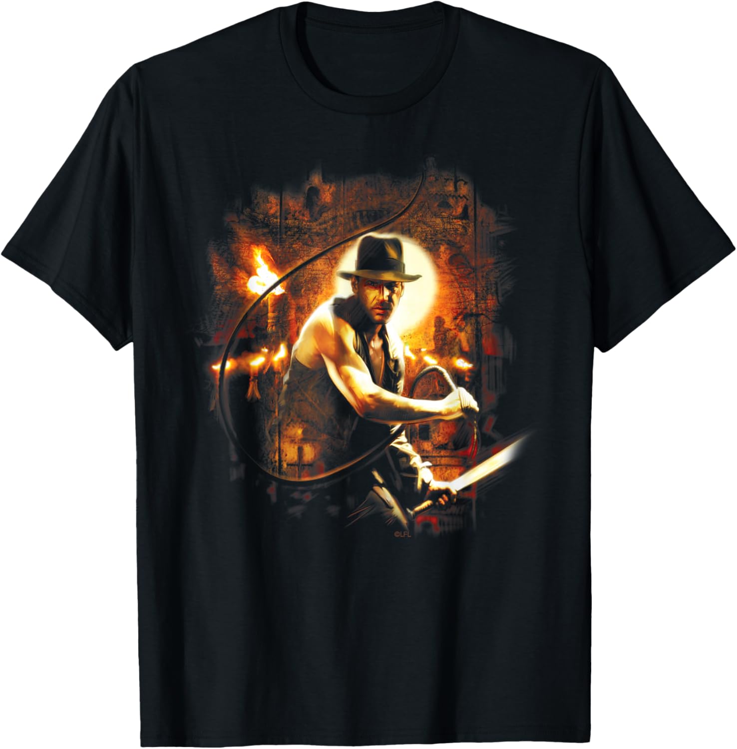 

Футболка Lucasfilm Indiana Jones Temple of Doom Whip, черная Disney