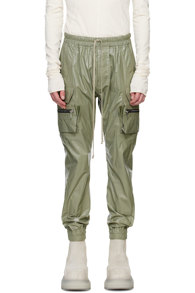 

Грузовые штаны Hollywood Mastodon Rick Owens, цвет celadon