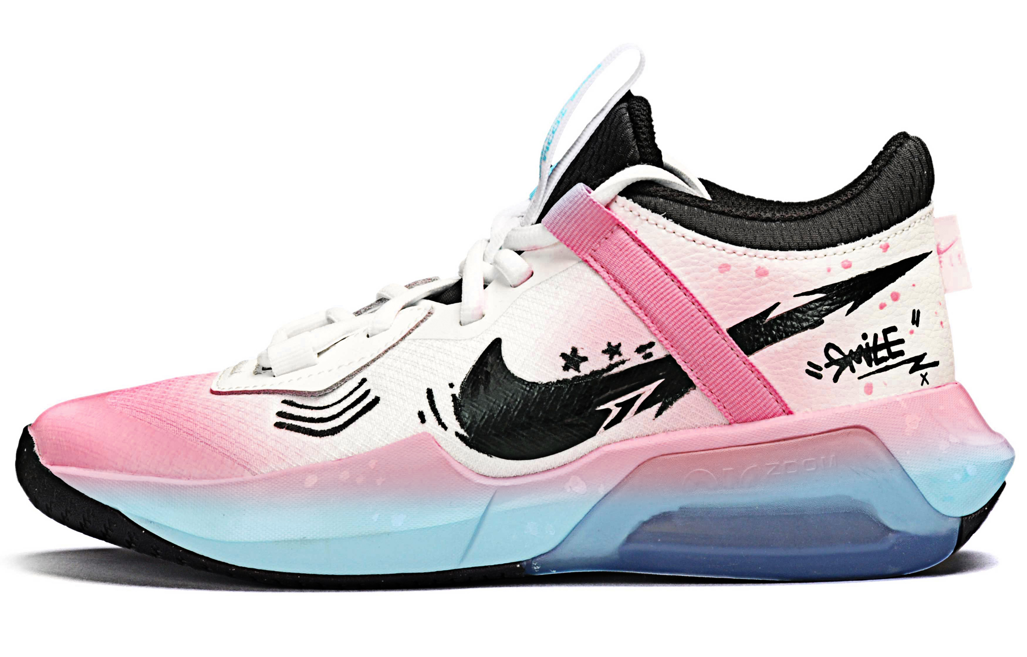 

Кроссовки Nike Air Zoom Crossover Vintage Basketball Shoes Women's Mid-top White/Blue/Pink, розовый