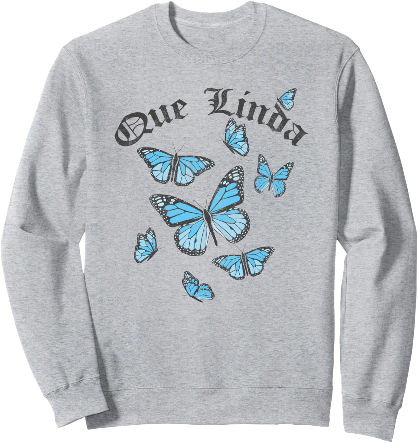 

Толстовка Que Linda Blue Butterflies Trendy Apparel, серый