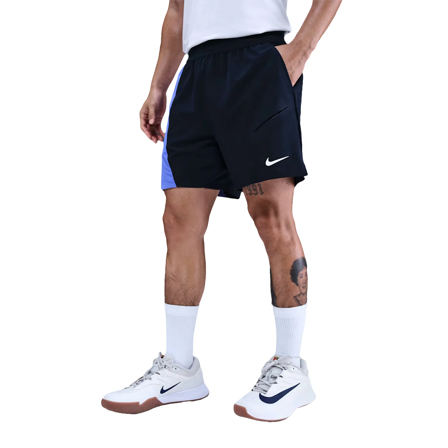 Мужские теннисные шорты Court Slam Dri FIT Nike, Obsidian/Sapphires/White