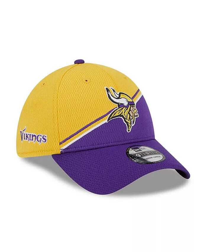 

Мужская золотисто-фиолетовая кепка Minnesota Vikings 2023 Sideline 39THIRTY Flex New Era, золотой