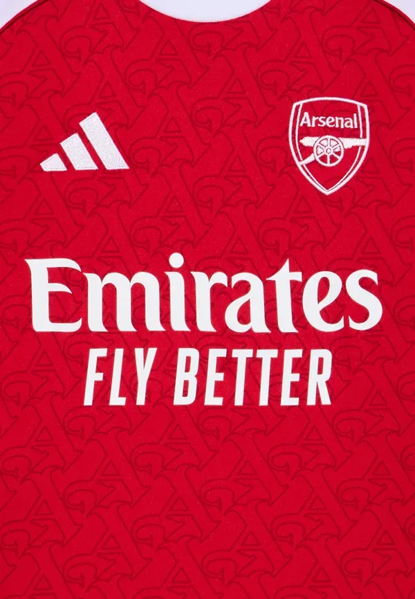 Футболка детская с длинным рукавом Arsenal FC Adidas Performance, ярко-алый/белый — фото 4