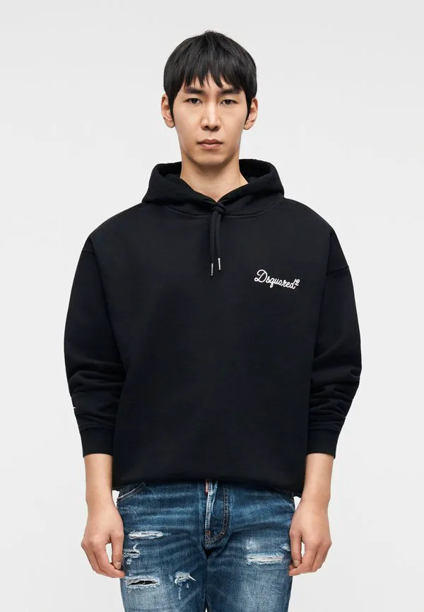 Толстовка signature relax fit Dsquared2, Black — фото 3