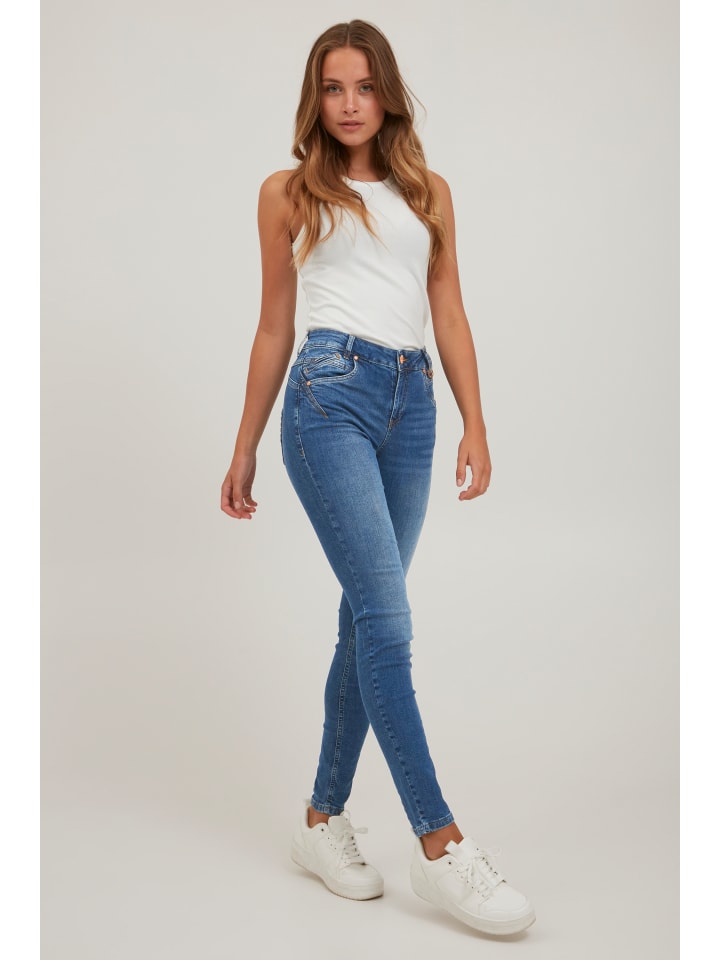 

Джинсы PZCARMEN облегающие из средне-синего денима Pulz