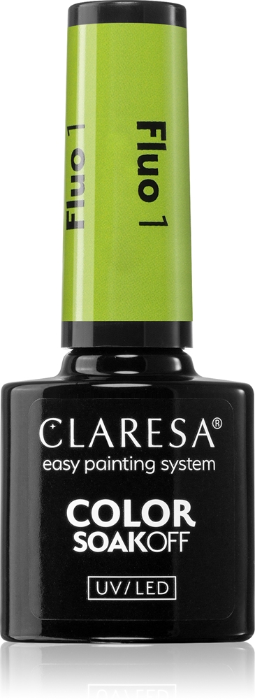 

Гель-Лак для ногтей Soakoff UV/LED цветной флуоресцентный Claresa, atspalvis 1 5 гр