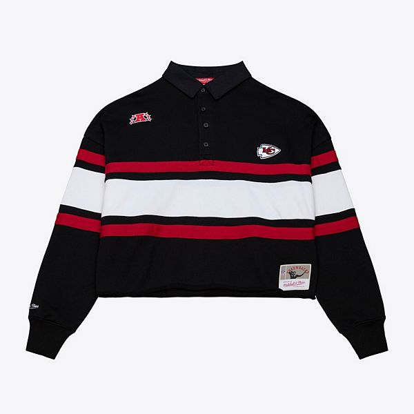 

Женская черная футболка-поло Kansas City Chiefs с длинным рукавом Mitchell & Ness, Черный, Женская черная футболка-поло Kansas City Chiefs с длинным рукавом Mitchell & Ness