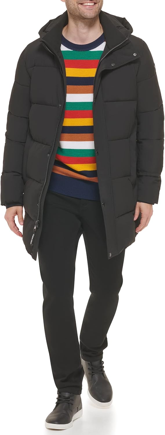 Мужская куртка-пуховик Calvin Klein Modern Outdoor Stretch, Long Stretch Ebony — фото 4