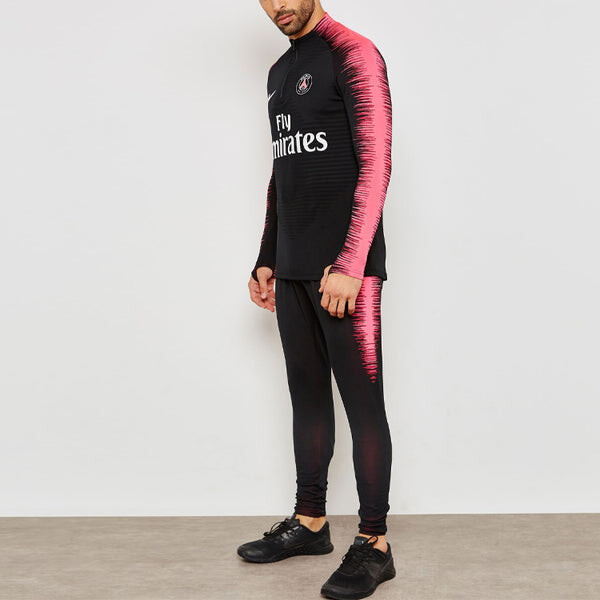 Куртка Nike Contrasting Colors Alphabet Team Half Zipper Soccer Jacket 'Black Pink', мультиколор — фото 3