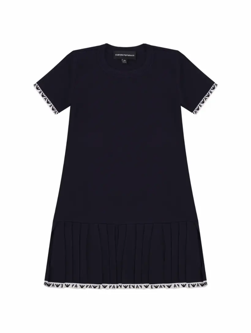 

Трикотажное платье с логотипом EMPORIO ARMANI, тёмно-синий