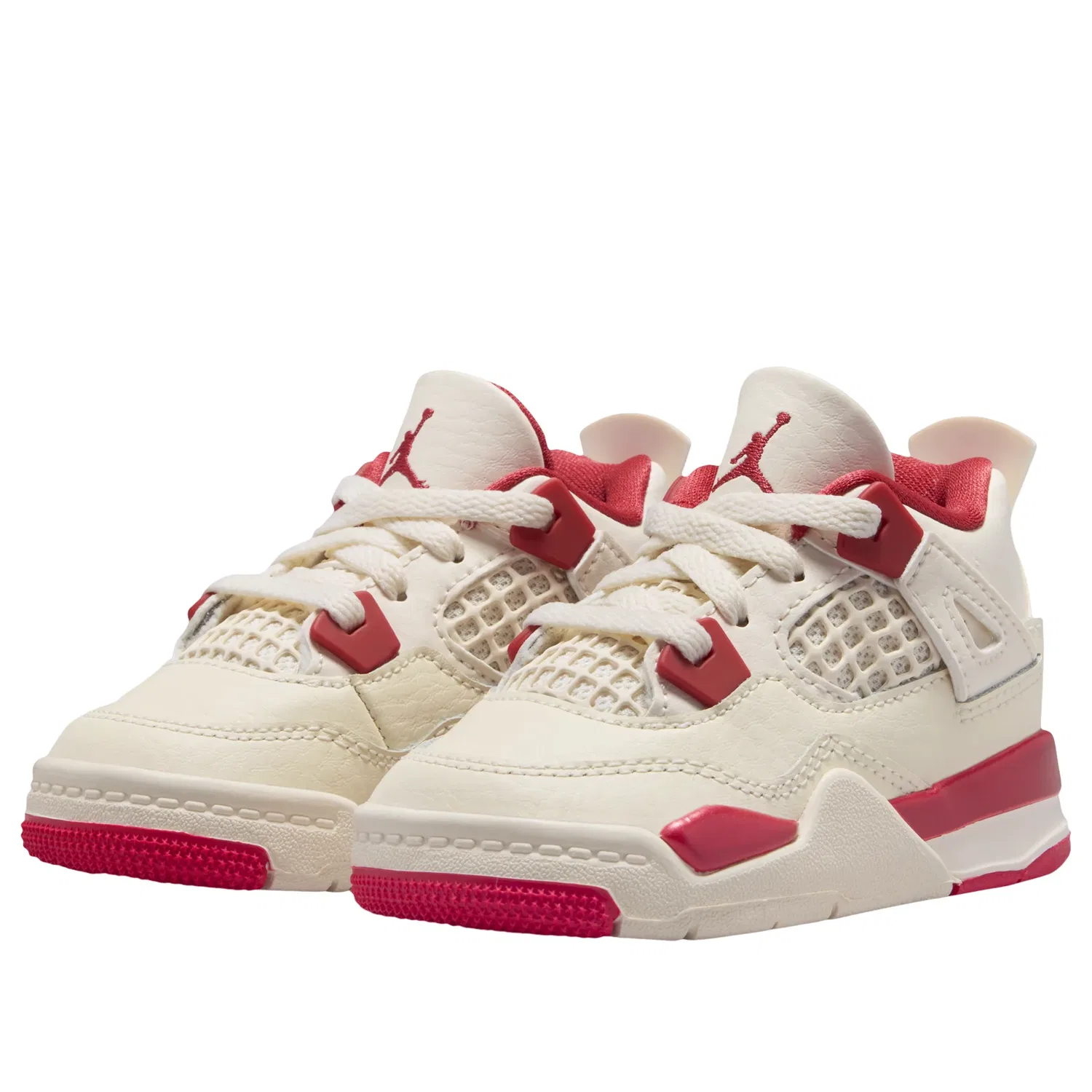 Кроссовки Air Jordan 4 'Pale Ivory Tough Red' HV4384-108, белый — фото 3