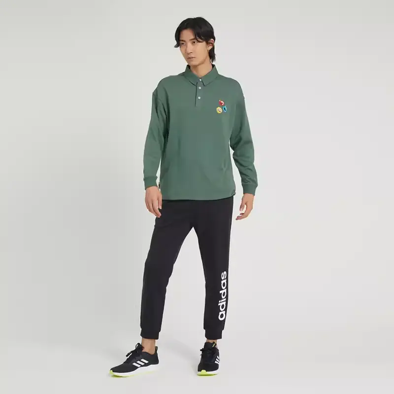 Рубашка поло унисекс зеленая Adidas Neo, зеленый — фото 4