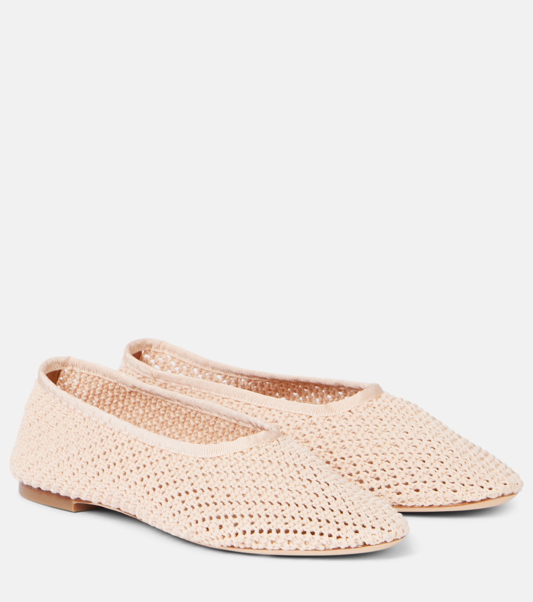 Балетки Alba крючком Staud, Cream Crochet
