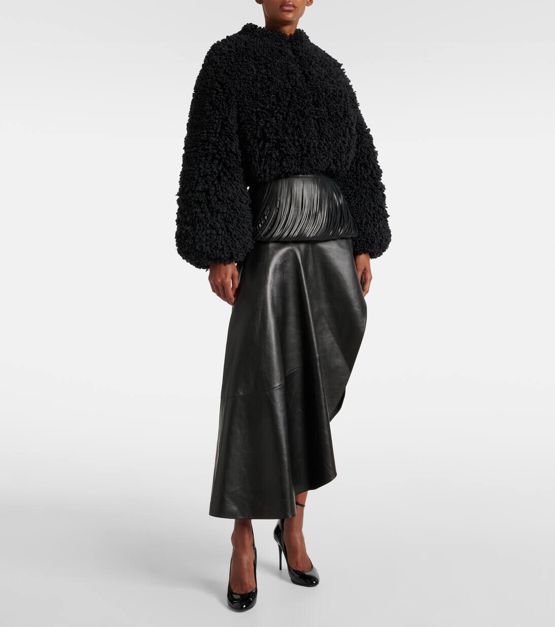 Куртка из искусственного меха Alaïa, цвет ebene — фото 2