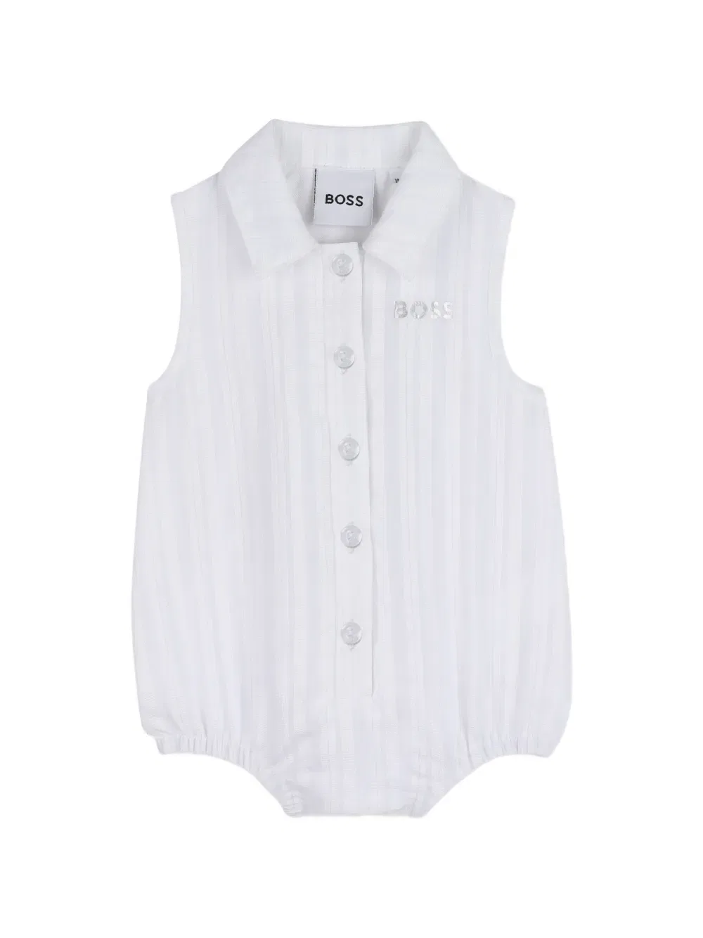 Комбинезон с воротником и повязкой на голову Boss Kidswear, белый — фото 3