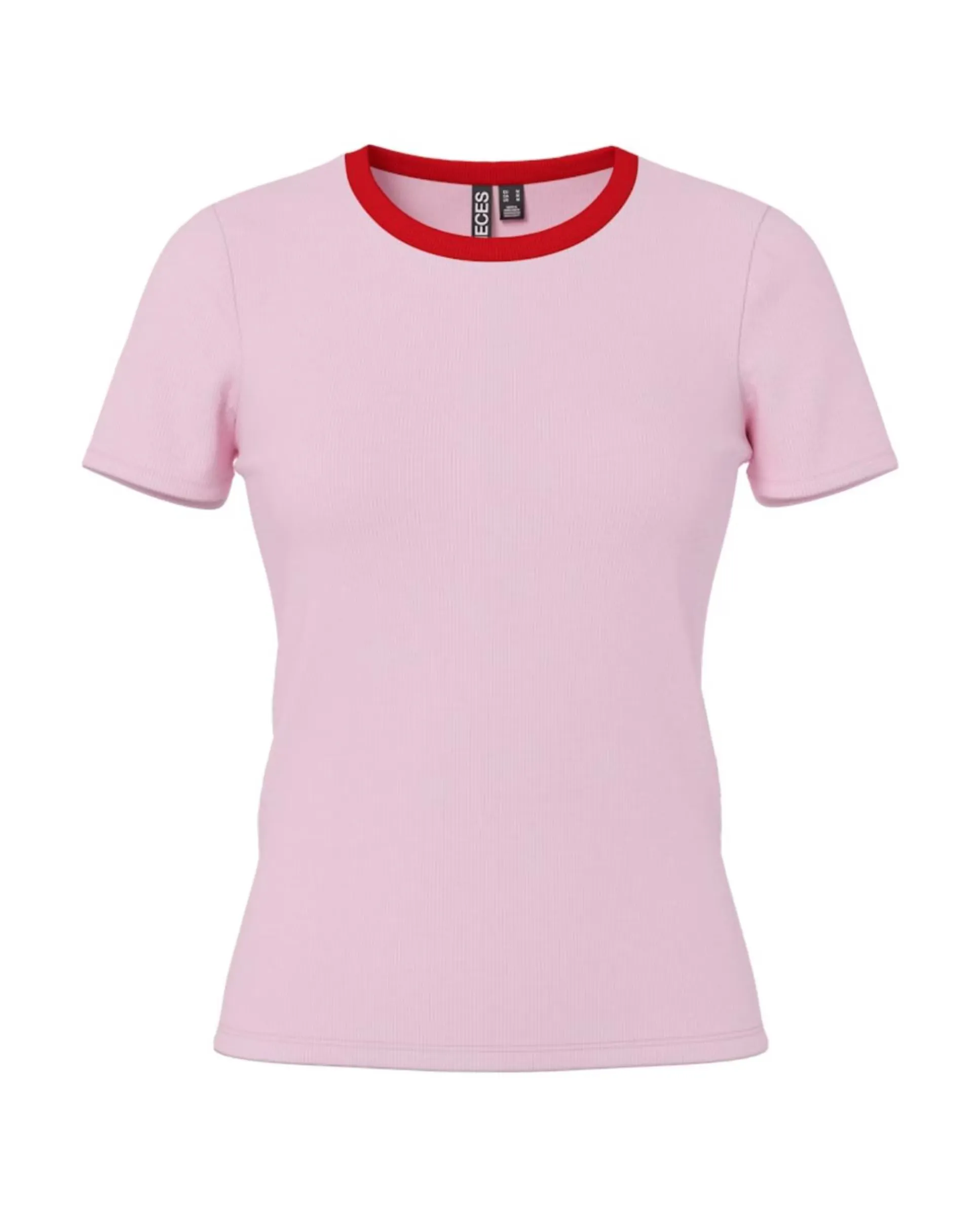 

Женская футболка с коротким рукавом и круглым вырезом Pieces, цвет Rosa claro