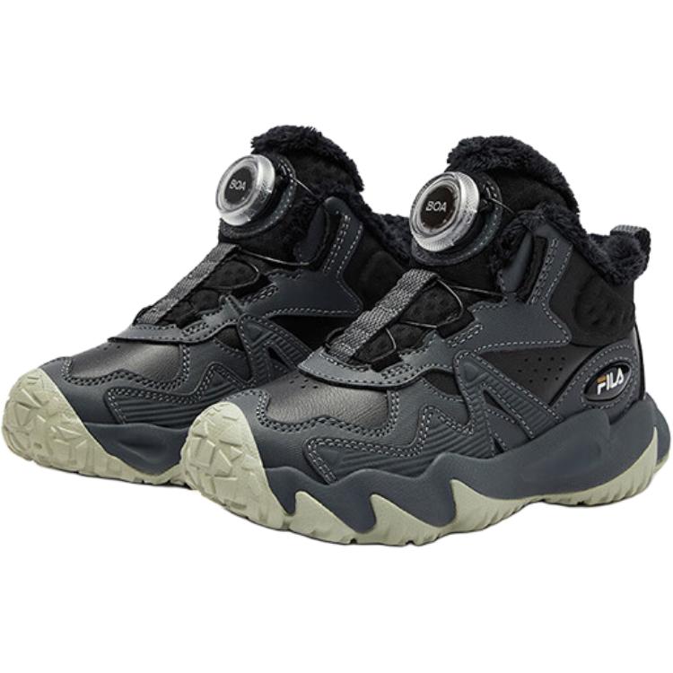 FILA KIDS Детские кроссовки BOA с противоскользящей подошвой, износостойкие, черного цвета, для детей 3–7 лет — фото 3