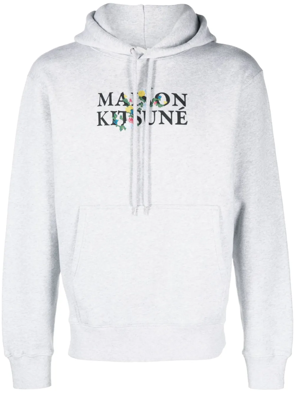

Худи с кулиской и логотипом Maison Kitsuné, серый