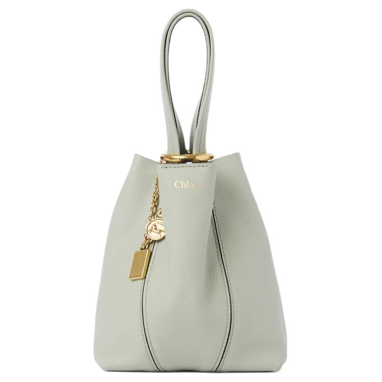 

Сумка-шоппер Chloé из кожи телёнка, маленькая женская сумка морского цвета