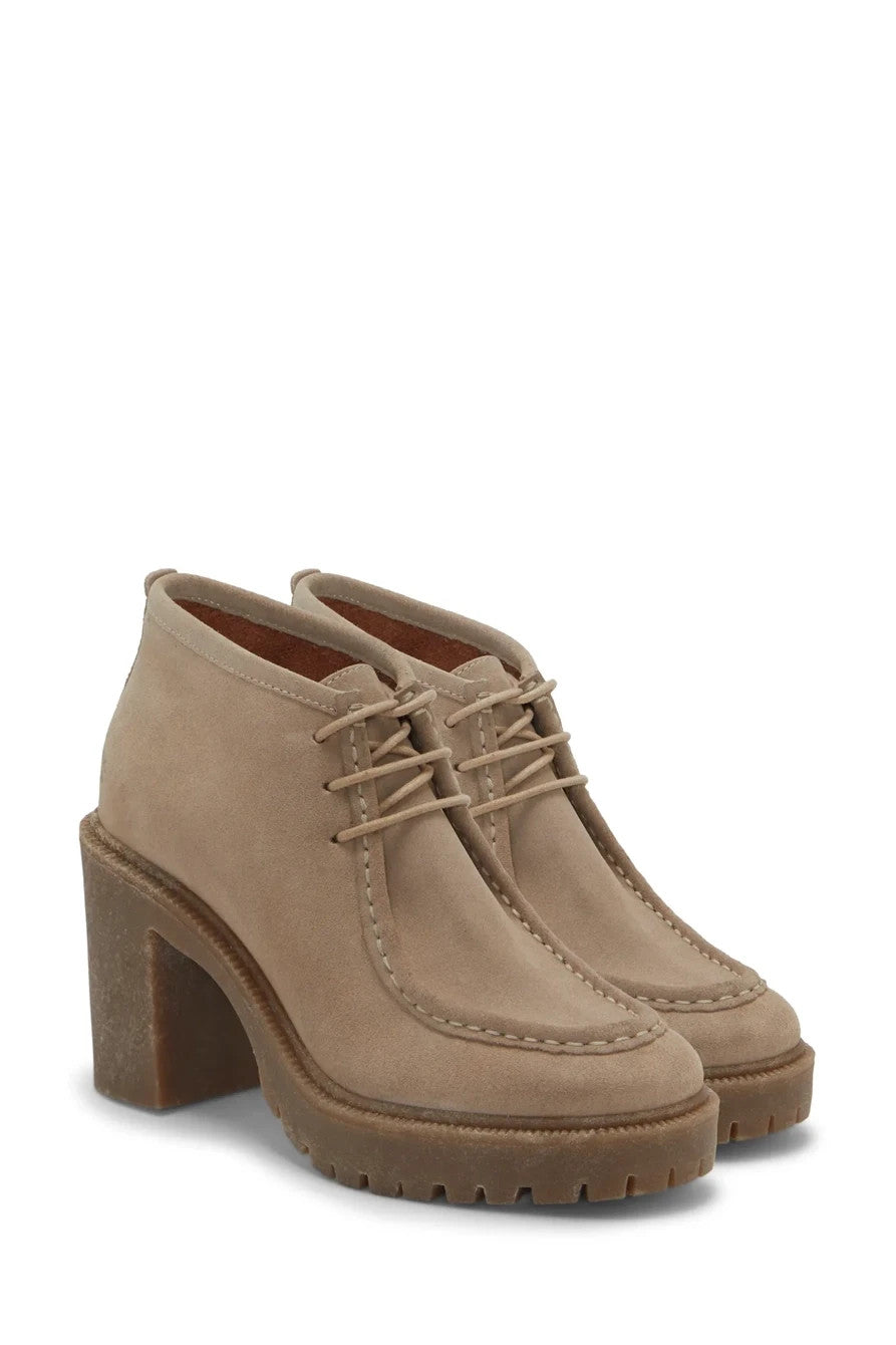 Lucky Brand Hollia Ботинки женские Castaro кожаные на квадратном каблуке, коричневый