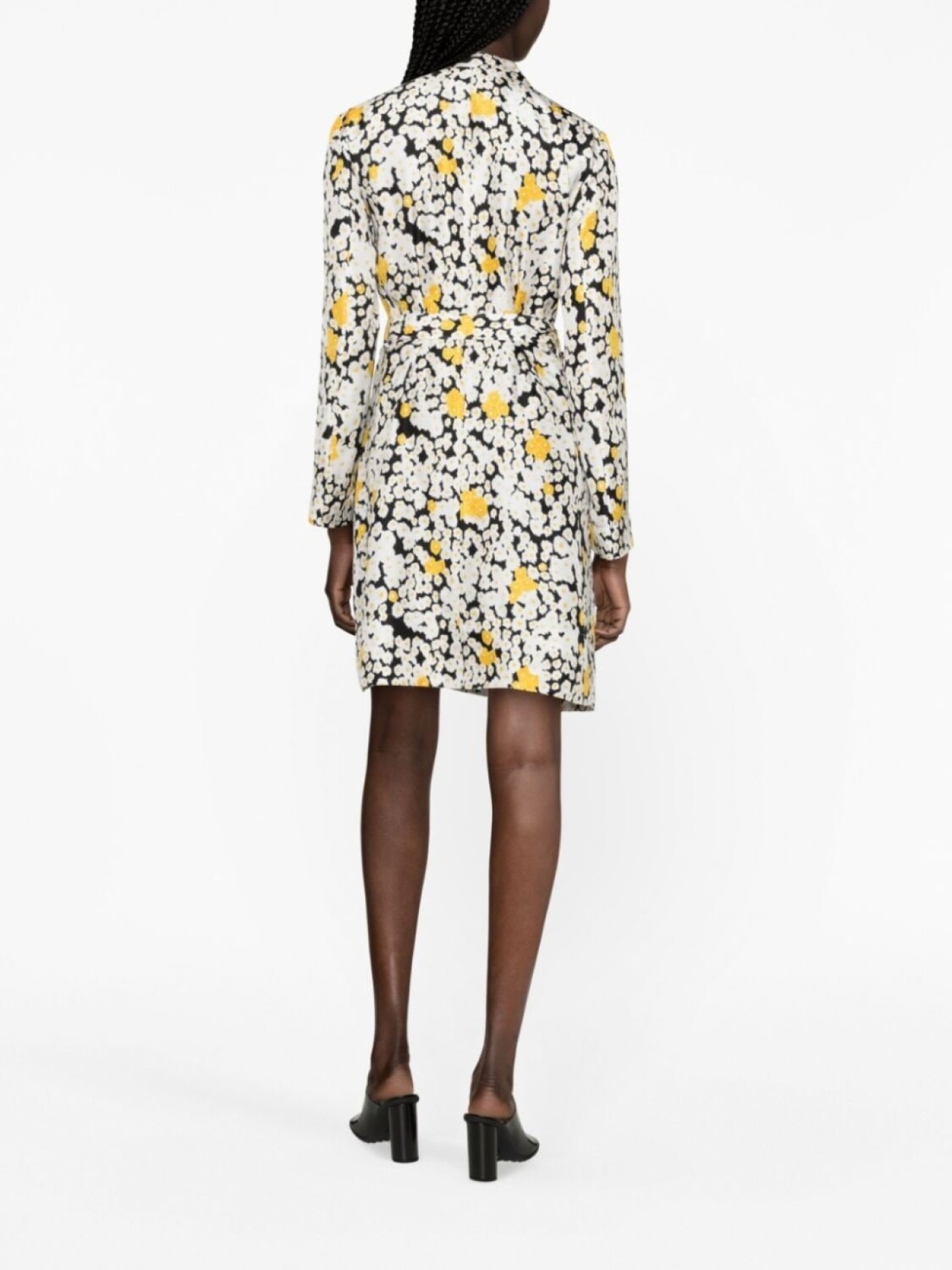 Lanvin платье с запахом и цветочным принтом, белый — фото 3