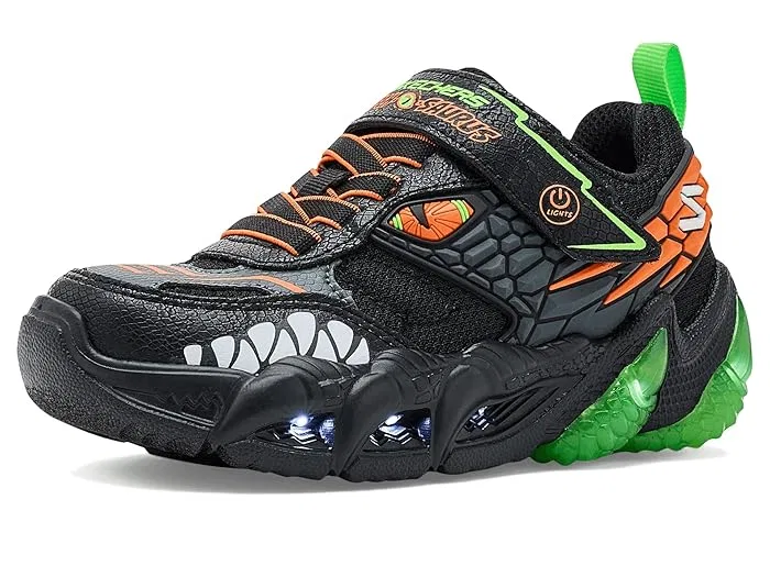 Кроссовки светящиеся Skech-O-Saurus Lights 3.0 SKECHERS KIDS, Black/Lime