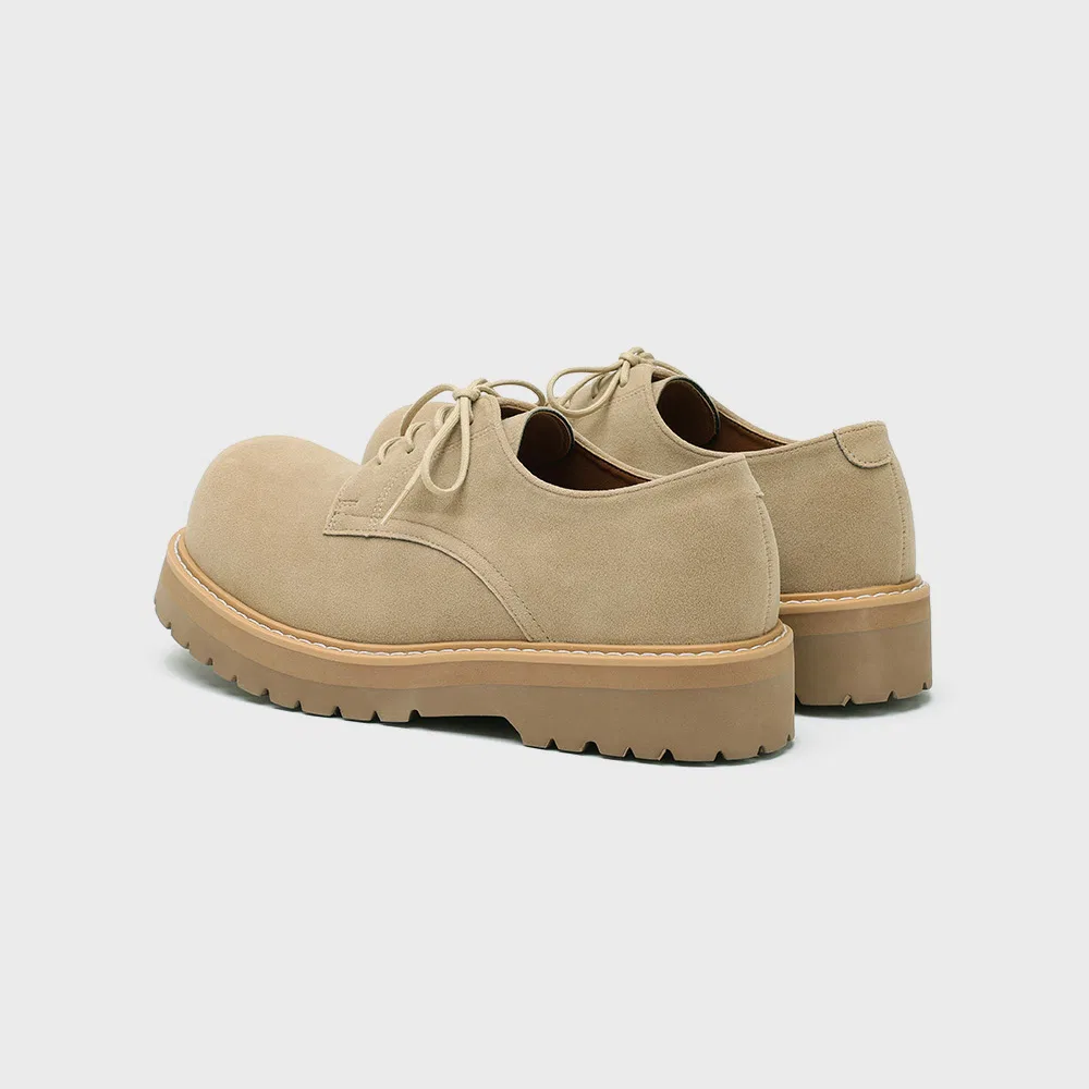 Мужские замшевые дерби Second.A_V2 Balloon Toe Casual песочные от Firenze.A — фото 3