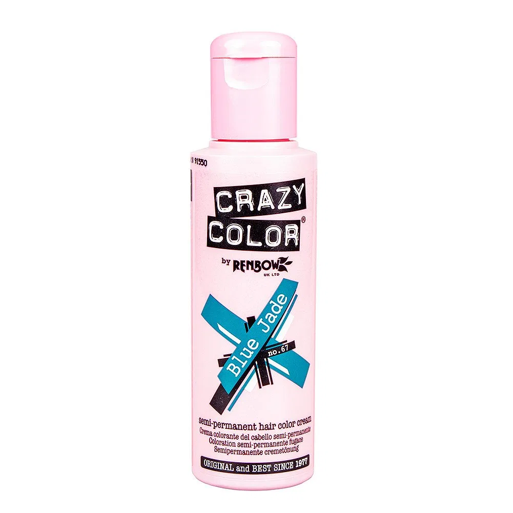 Полуперманентная краска для волос «Crazy Color Semi-Permanent Colour Hair Dye 100ml» (синий нефрит) Crazy Color, Blue — фото 2