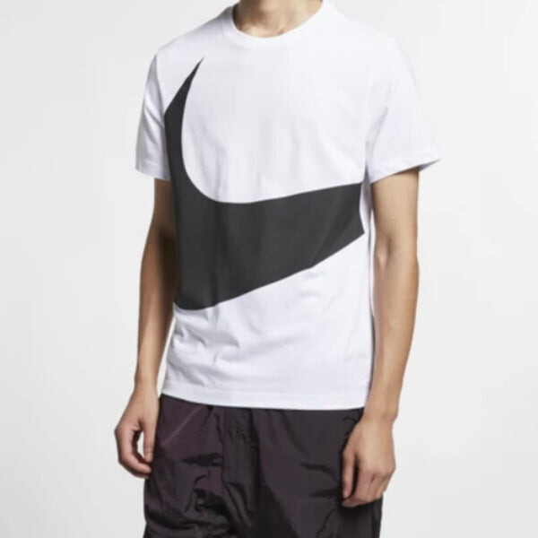 Футболка sportswear big swoosh tee large casual sports short sleeve white Nike, белый — фото 4