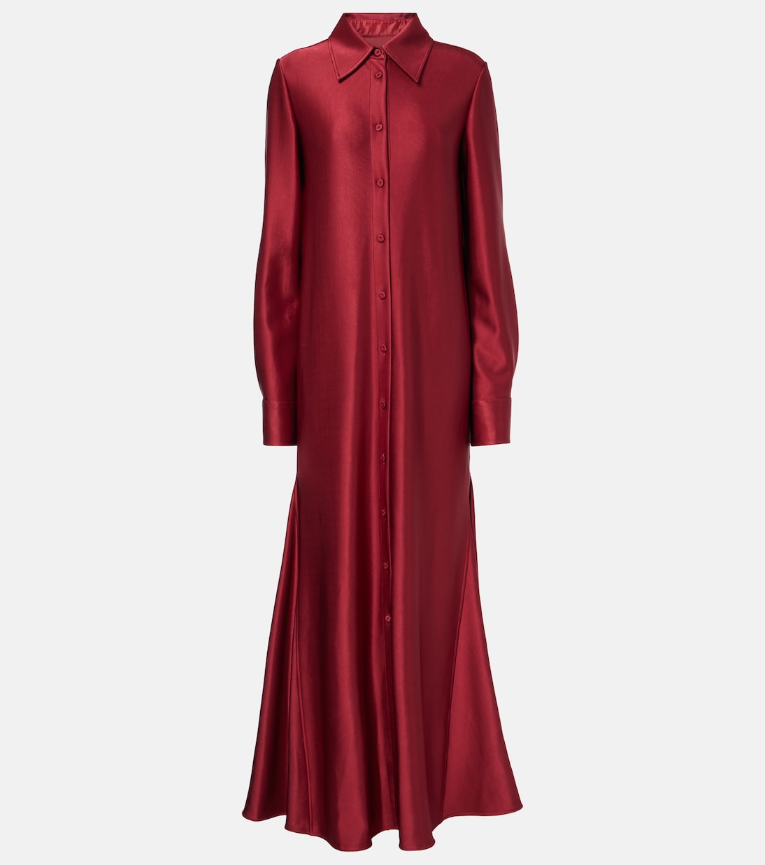 

Платье-рубашка из атласа Jil Sander, Cherry