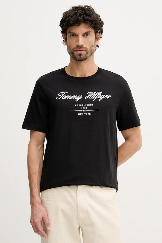 

Хлопковая футболка Tommy Hilfiger, черный