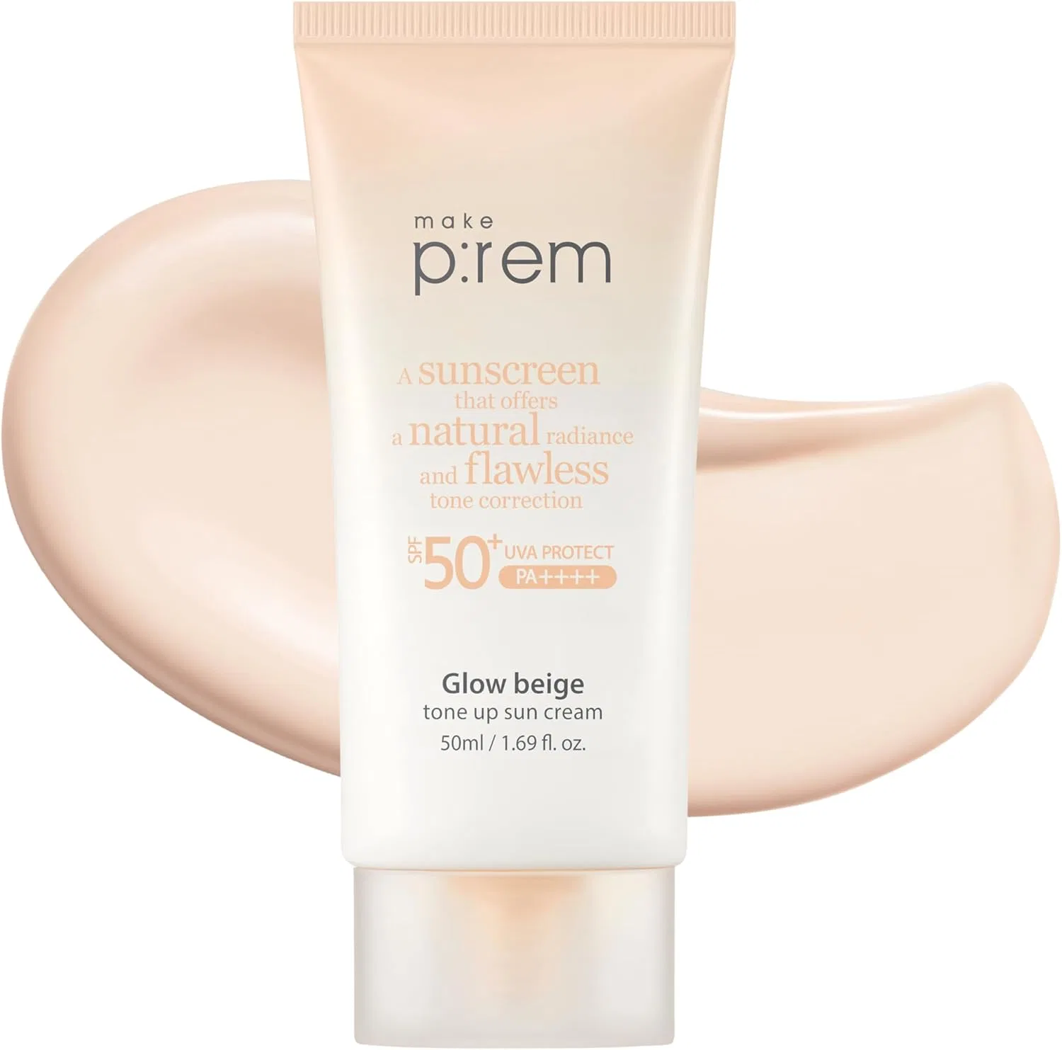 Солнцезащитный крем Make Prem Makeup Prime Glow Beige SPF50+ PA++++ 50 мл Makep:Rem
