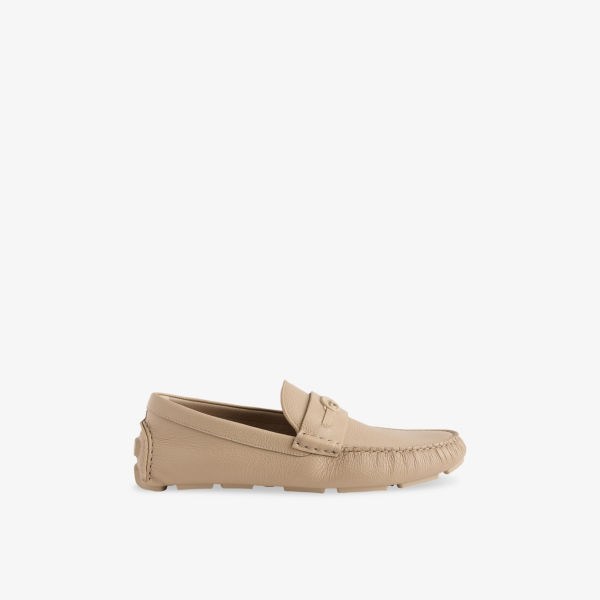 

GG кожаные лоферы-водители Gucci, цвет oat