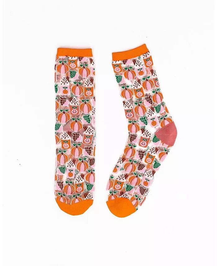 

Женские прозрачные носки с тыквой и специями Sock Candy, оранжевый